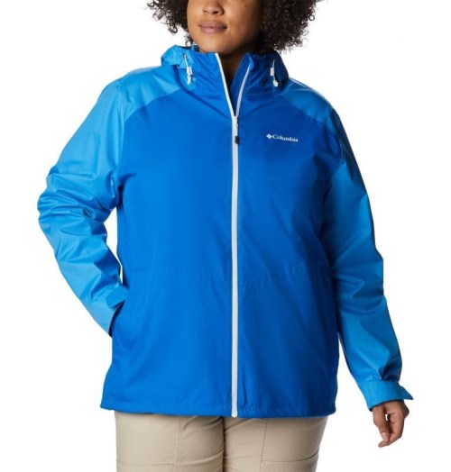 Jachete De Ploaie Columbia GirlTrek Inner Limits Dama Albastri | Plus Size RY1SA8Z9Q